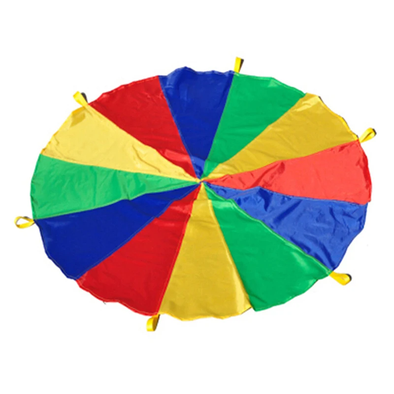 1PC Rainbow Umbrella Parachute Toy Whack A Mole Outdoor Games For Kids Sport Teamwork Children Boys Girls Kindergarten Toys 2