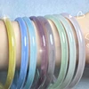 Elegant Imitation Jade Solid Color Jingle Bangles Retro Simple Glass Bracelet Femme Fashion Women's Casual China Jewelry Gifts 3