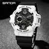 SANDA 3168  LED Digital 50M Waterproof Watch Men Multifunction Clock Relogio Masculino Men Military Watches White Sport Watch 4
