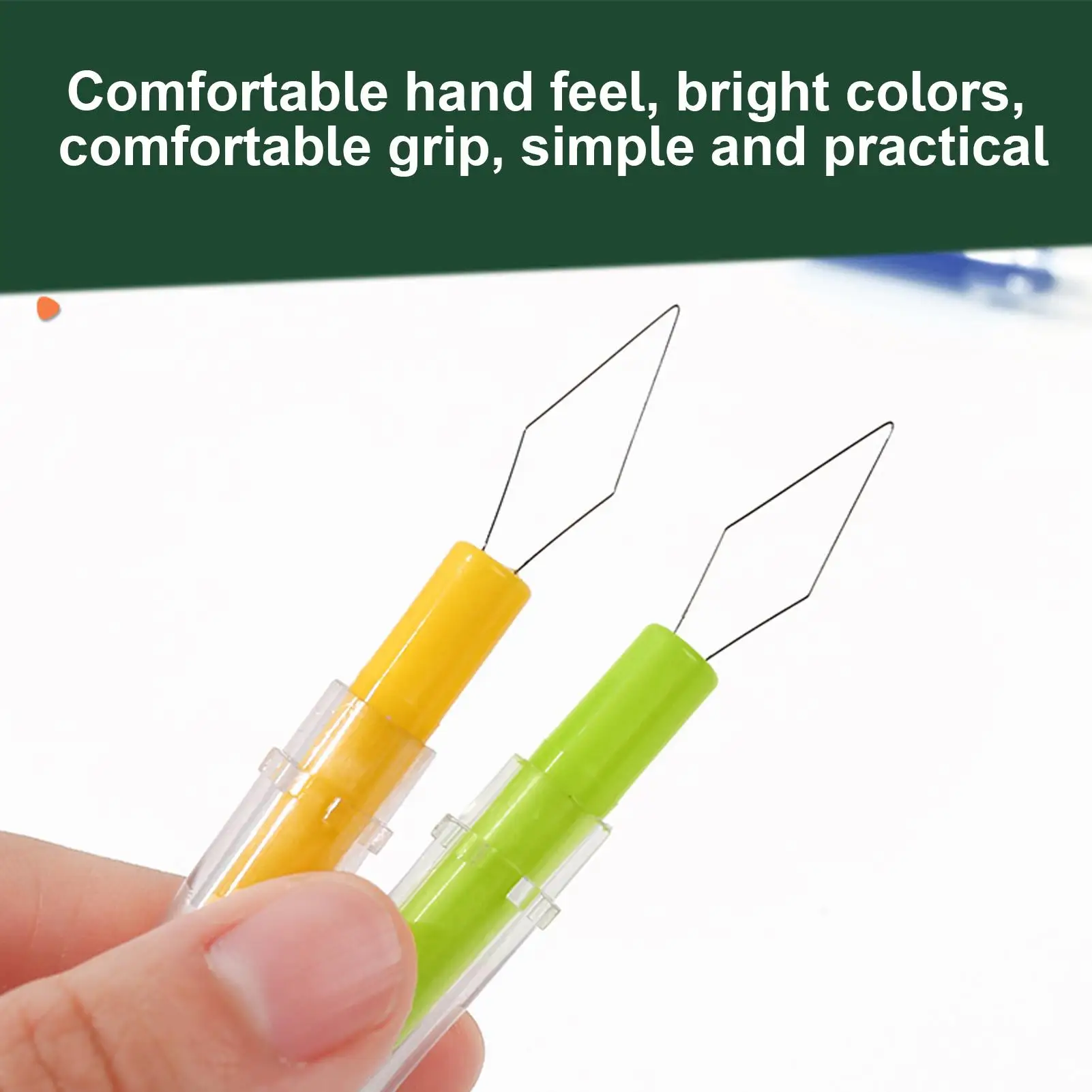 커버가 있는 3PCS 자동 바늘 꿰매기 도구, 휴대용 바느질 꿰매기 도구 (손자수, 십자수용), DIY 공예 용품