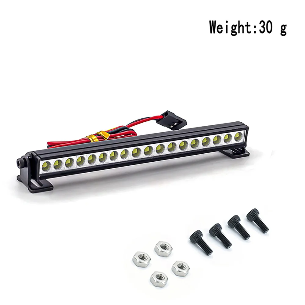 1 Set Metal Spotlight Light Strip Roof Light Rc Car Upgrade Part For 1/10 Scx10 D90 Trx-4 Rgt Accessories