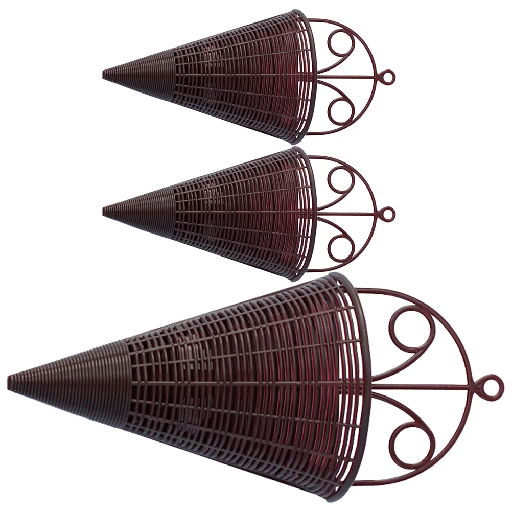 

Imitation Rattan Wall Hanging Flower Basket Woven Baskets Planter Storage Orchid Decorative Organizer for Pot