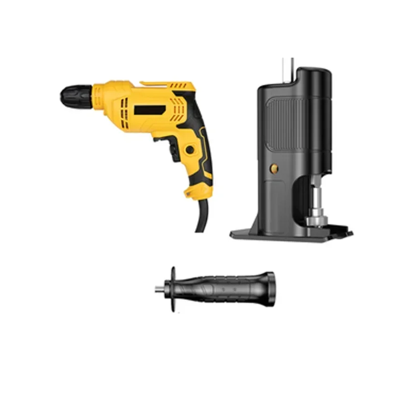 

220V Electric Drill with Electric Saw Conversion Head / Change Kit Change Over Head Clamps Cutting Sawing