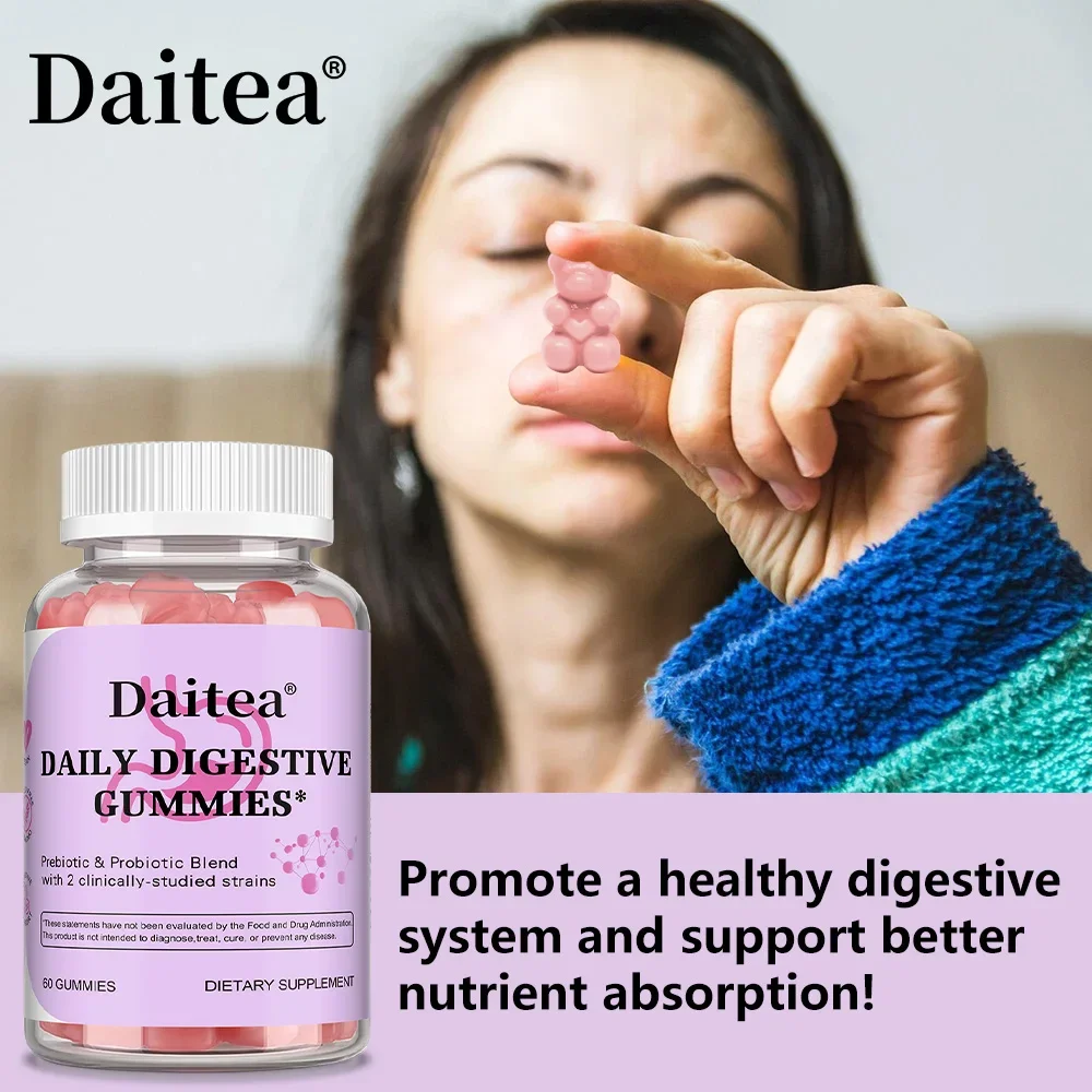 Probiotic + Prebiotic Gummies - Promote Intestinal Health, Enhance Immunity, Balance Flora, and Increase Energy Levels