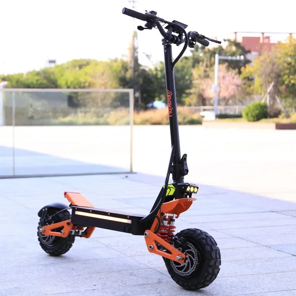 Electric Scooter 6000W 60V 40AH Dual Motor Dual Suspension Max Speed 95km/h Hydraulic brake Max Mileage 90km