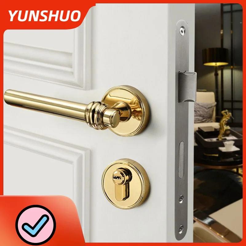 High Quality Modern Gold Interior Door Handle Door Lock Door Hardware  Handles for Interior Door AliExpress