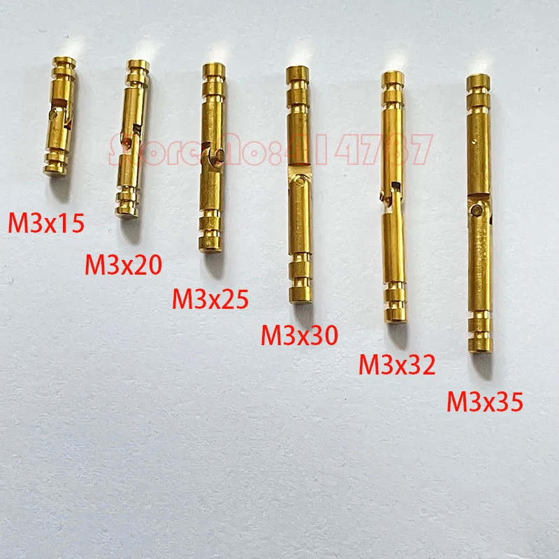 Durable 50pcs M3*20mm 3mm Brass Barrel Hinge Round Cylindrical Hidden