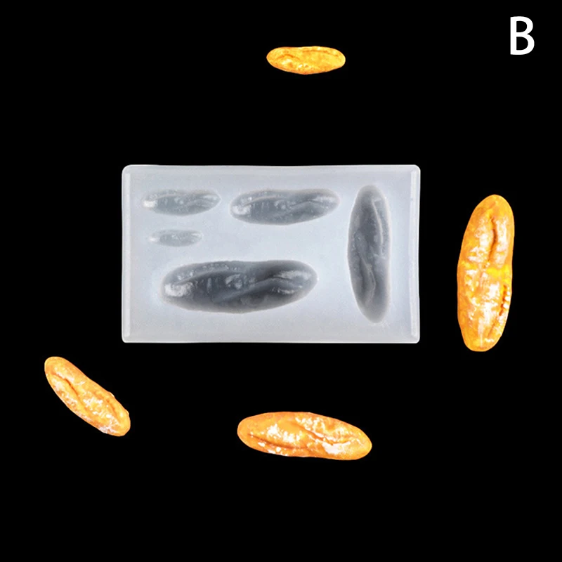 Mini Bisküvi Ekmek Donuts silikon kalıp DIY Gıda Tatlı Oyuncak Çömlekçilik Killer Reçine Sanat Kalıp Kek Dekorasyon Bebek Evi Aksesuarları