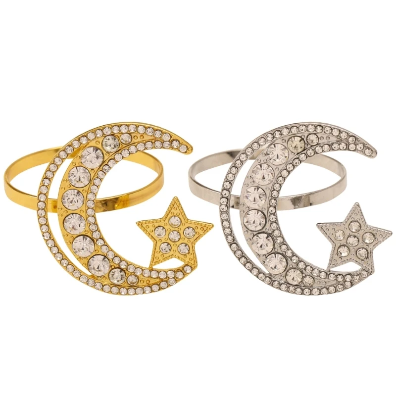 

6 Pack Alloy Material Napkin Buckle Table Decorations Suitable for Holiday Party F0T4