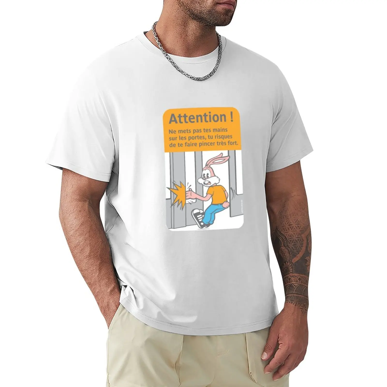 

Serge the metro rabbit Sticker T-Shirt sweat blanks plus size tops men clothes