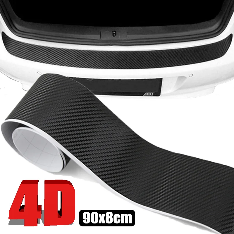 CarRearBumperStickerCarbonFiberProtectivePadAntiScratchCoverCarEdgeBoardScuffproof