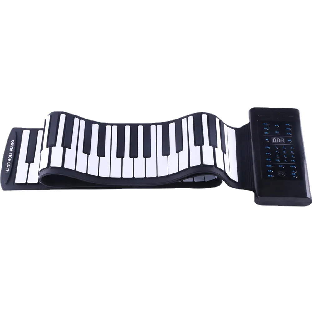 Electronic Musical Instrument Midi Control Keyboard 88 Key Electronic Piano MIDI & USB Portable Flexible ABS Soft Silicone Keyboard Digital Roll Up Piano Horn Sustain Pedal