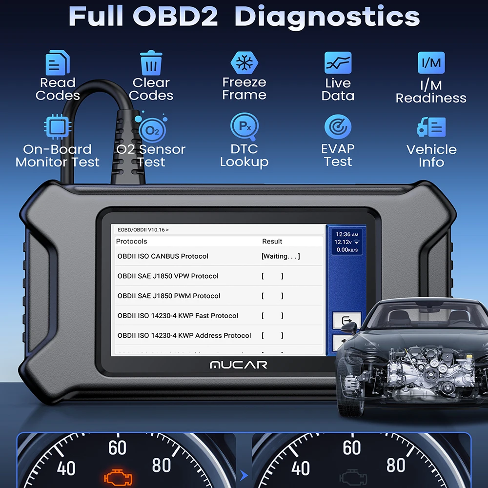 Mucar cs4 obd2 scanner neuestes scan tool für abs/srs/tcm/motor auto  scanner diagnose 5 reset dienste code leser auto vin - AliExpress