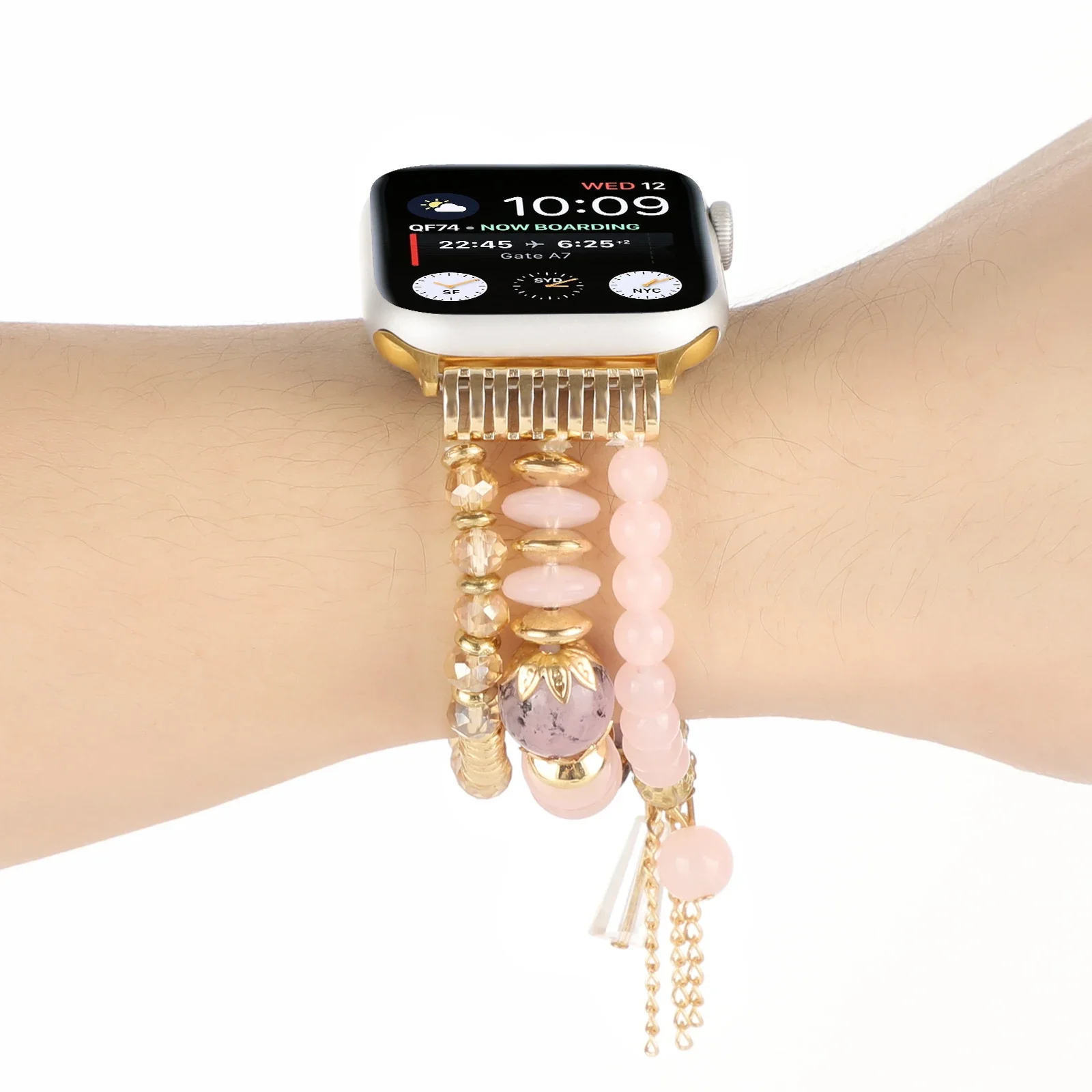 Jewelry Strap for Apple Watch Band Series Ultra2 9 8 7 45mm 41mm Women Fashion Bracelet for 6 5 4 SE 44mm 40mm 3 42mm 38mm Belt