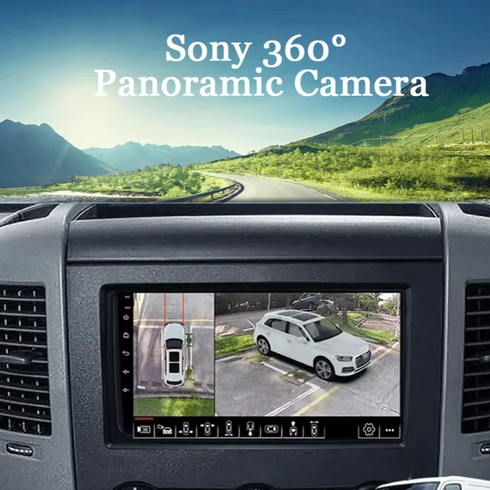 Radio multimedia para coche de 10 pulgadas con Android 16 para VW Crafter y Mercedes Benz Sprinter, reproductor de video, GPS, estéreo, CarPlay+auto, WIFI+4G, DSP 6