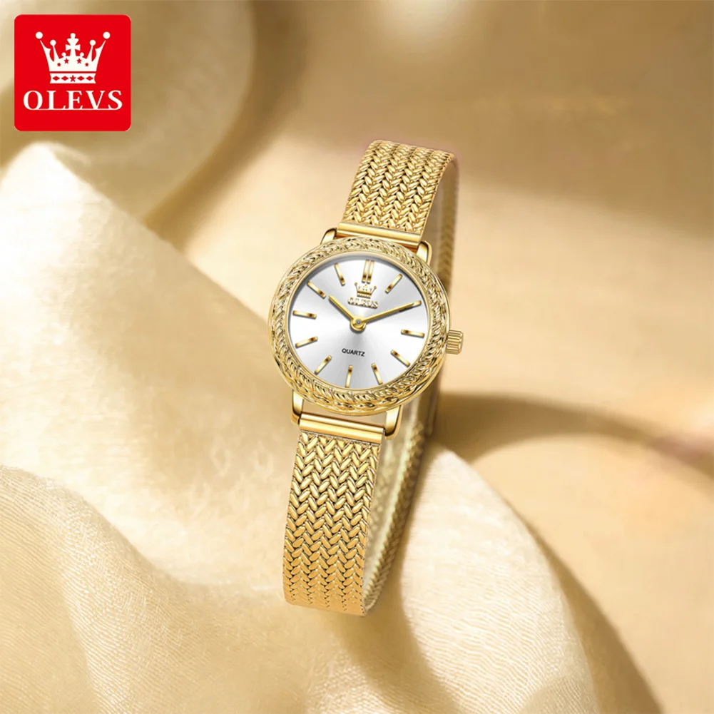 OLEVS 5643 Woman Watch Top Brand Original Thin Case Quartz Watch For Women High Hardness Mirror 30M Waterproof Ladies Wristwatch