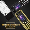 SERVO V5 PRO Metal Body Luxury Mobile Phone Dual SIM Cards Bluetooth Dial 2G Network Speed Dial Magic Voice Real Steel Cellphone 3
