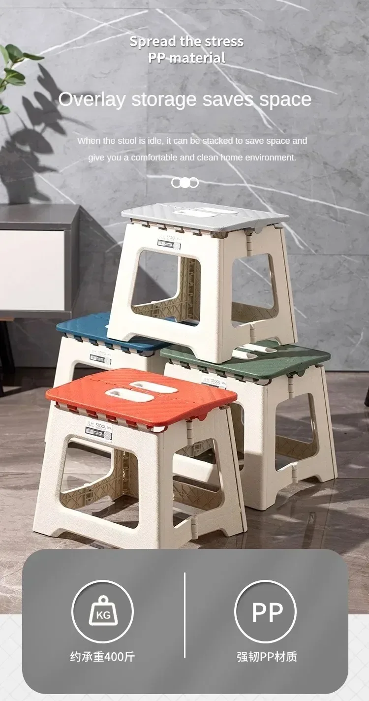 Description Picture 4 of item2024 New Adult Children Portable Folding Stool Thickened Plastic Saddle Chair for Outdoor Activities and Fishing Gifts