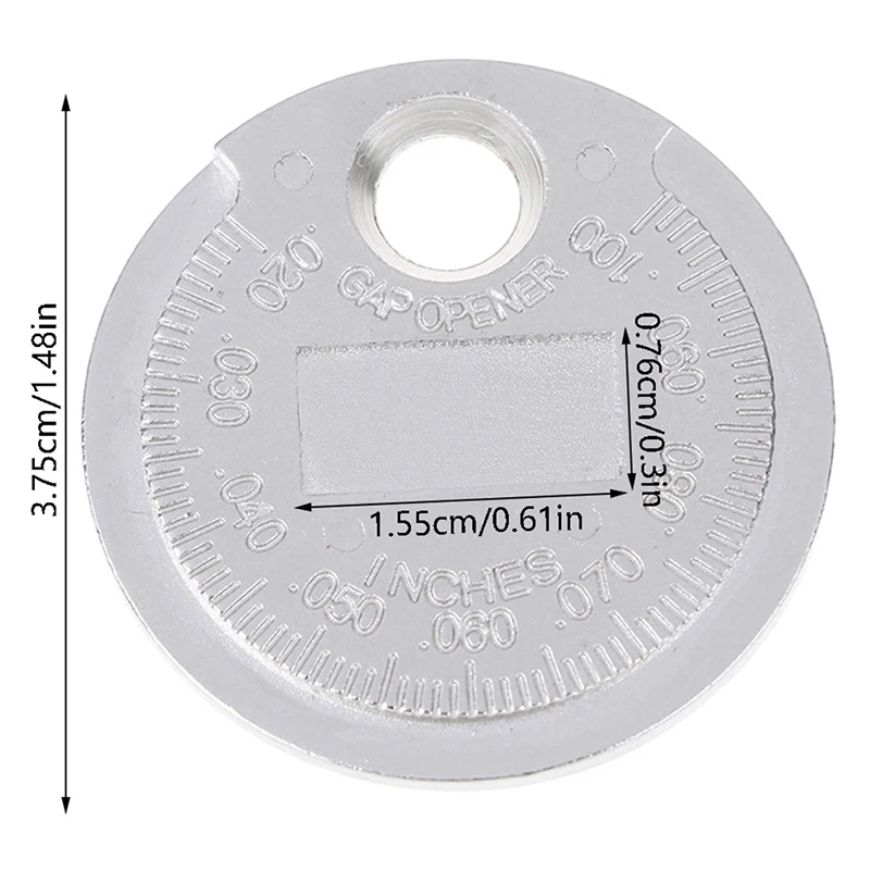 Spark Plug Gauge 1 Pc 0.6-2.4mm Range Coin-Type