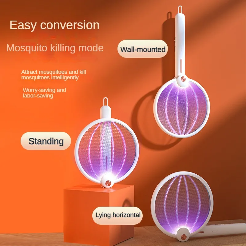 Aggiornamento Pieghevole Elettrico Mosquito Killer Zapper Raqueta Mata Electrico 1200Mah Usb Killer Zanzare Mata Mouche De Anti Zanzare