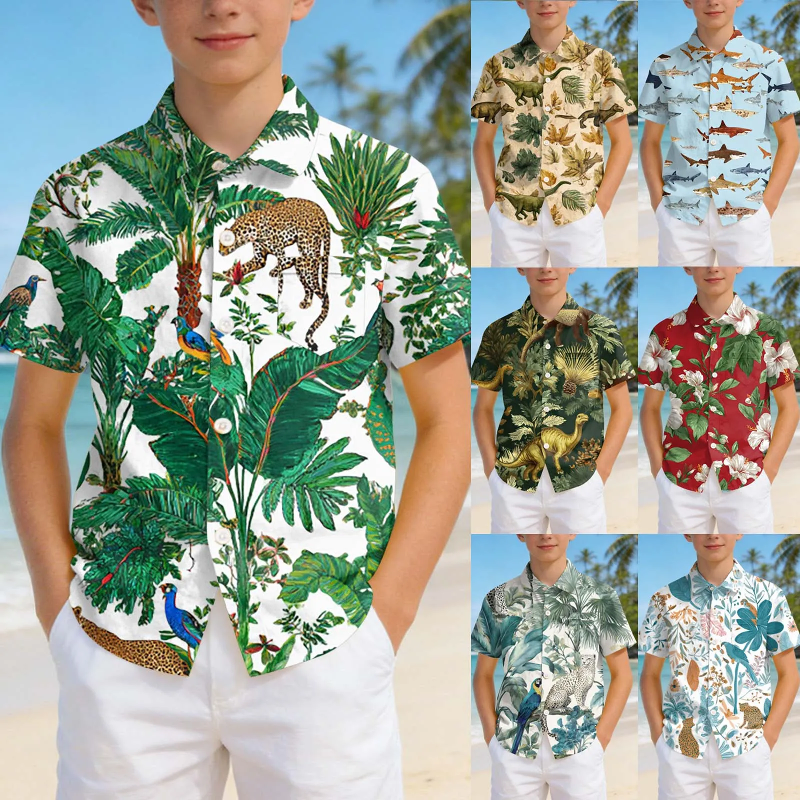 청소년 아동용 상의 일반 반팔 포켓 프린트 편안하고 패셔너블한 상의 남아용 미디엄 상의