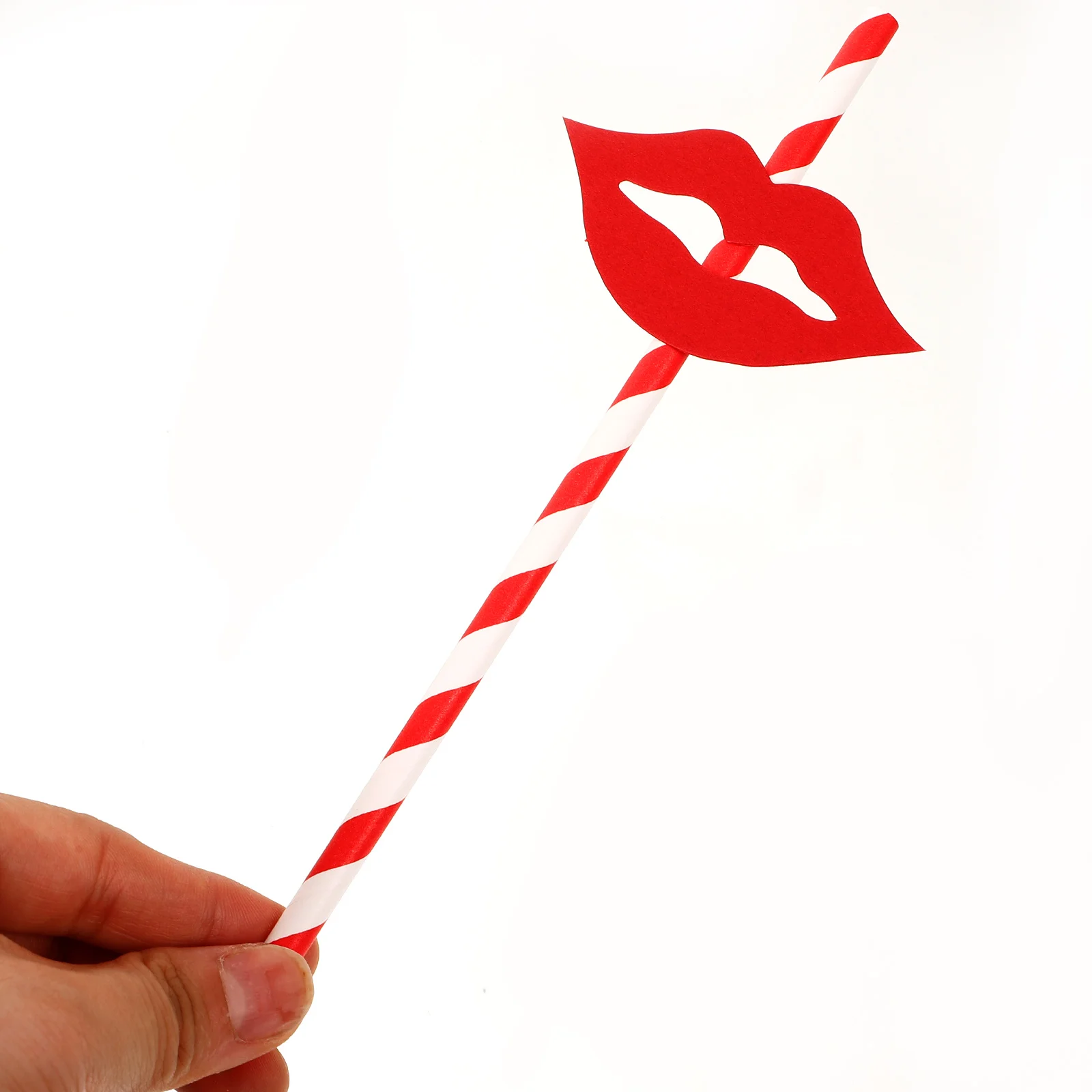 40 PCS Red Lip Straw Long Straws Paper Reusable Funny Party Supplies Smoothie Cocktail