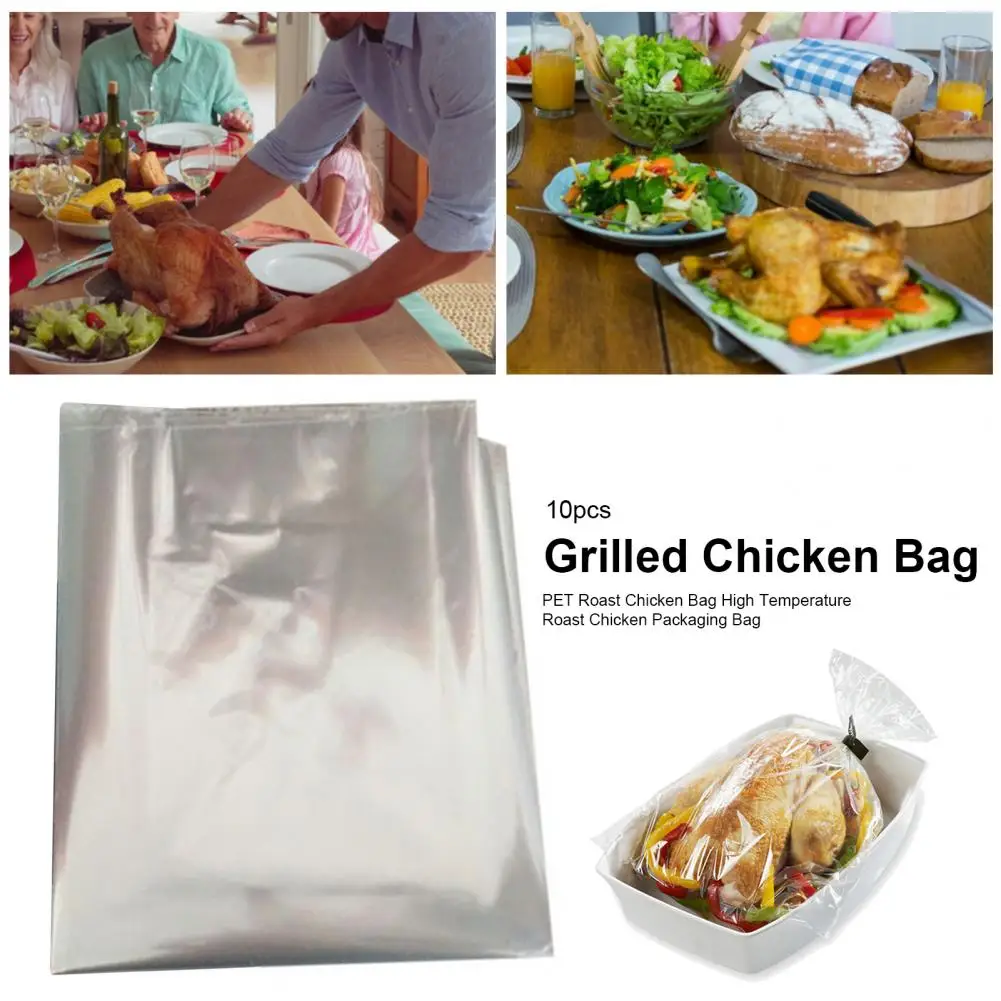 

10 шт., термостойкий пакет для готовки курицы