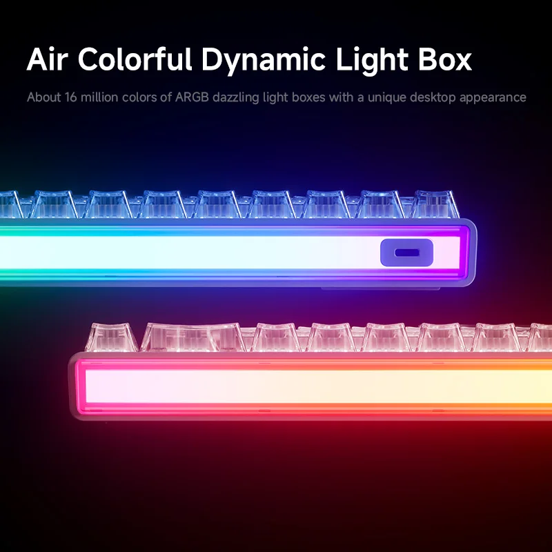 MCHOSE Ace68 Air 2 마그네틱 기계식 키보드 투명 키캡 8K+256K 0.08ms 낮은 지연율 E-스포츠 RGB 게이밍 키보드