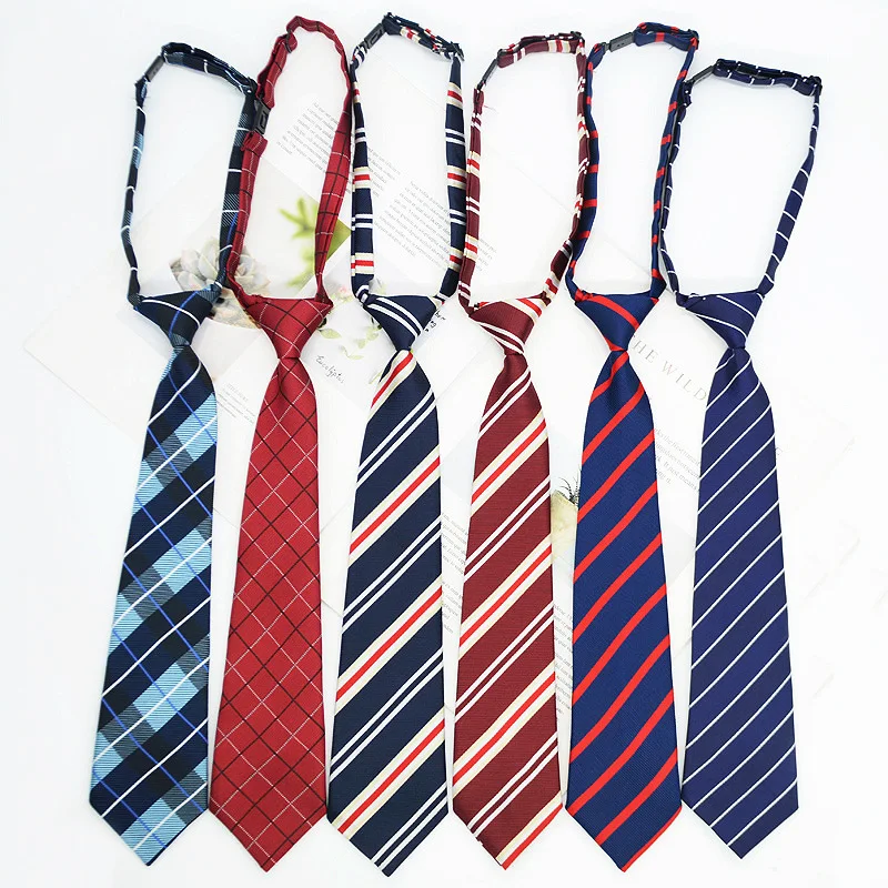 Woven Necktie 33*6cm/13*13cm JK Ties Women Plaid Neck Tie Girls Japanese Style for Jk Uniform Cute Necktie Plaid Uniform School Accessories