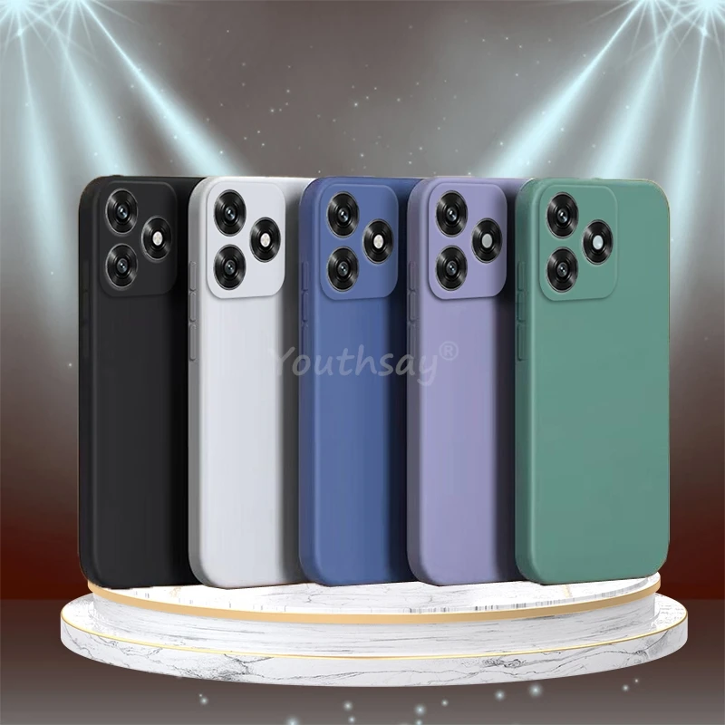 Liquid Silicone Plain Case - Soft TPU Anti-Drop Phone Protector
