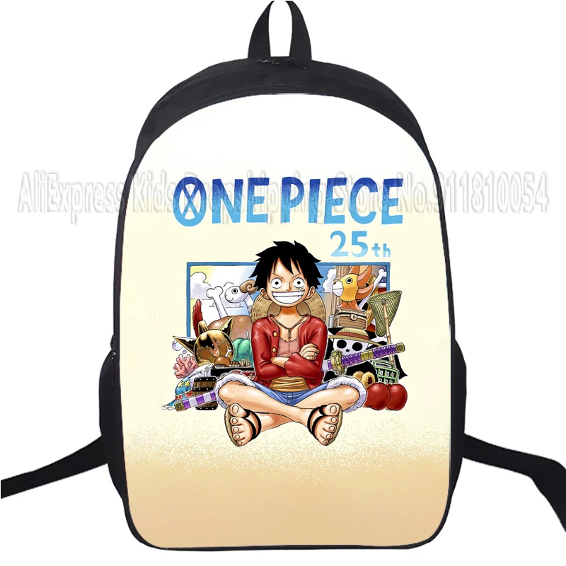Anime One Piece Students Backpack Luffy Ace Law School Bag Children Boys Girls Shoulder Backpack Four Emperors Satchel 6