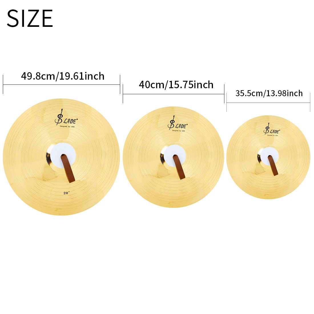 14/16/20 Inch Cymbals Alloy Pair Cymbals Percussion Musical Instrument
