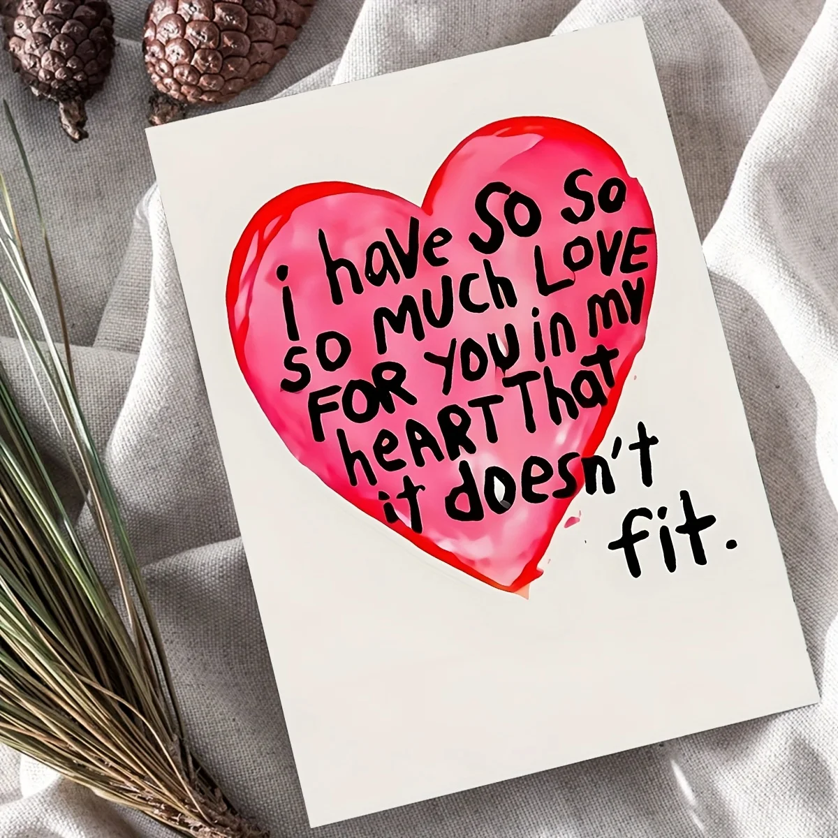 Heartfelt Love Anniversary Card with Expressive Red Heart Design