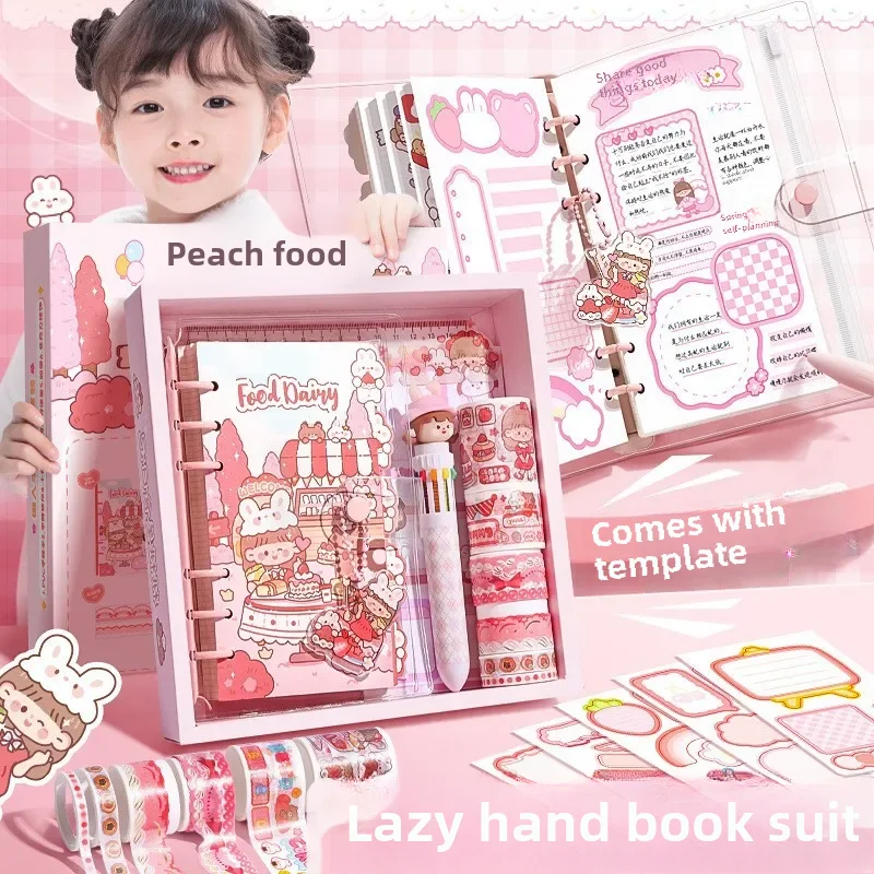 Cute Cartoon Sticker Set Journaling Scrapbooking Women's Kids Gift Box Full Range Supplies Hand Accounting