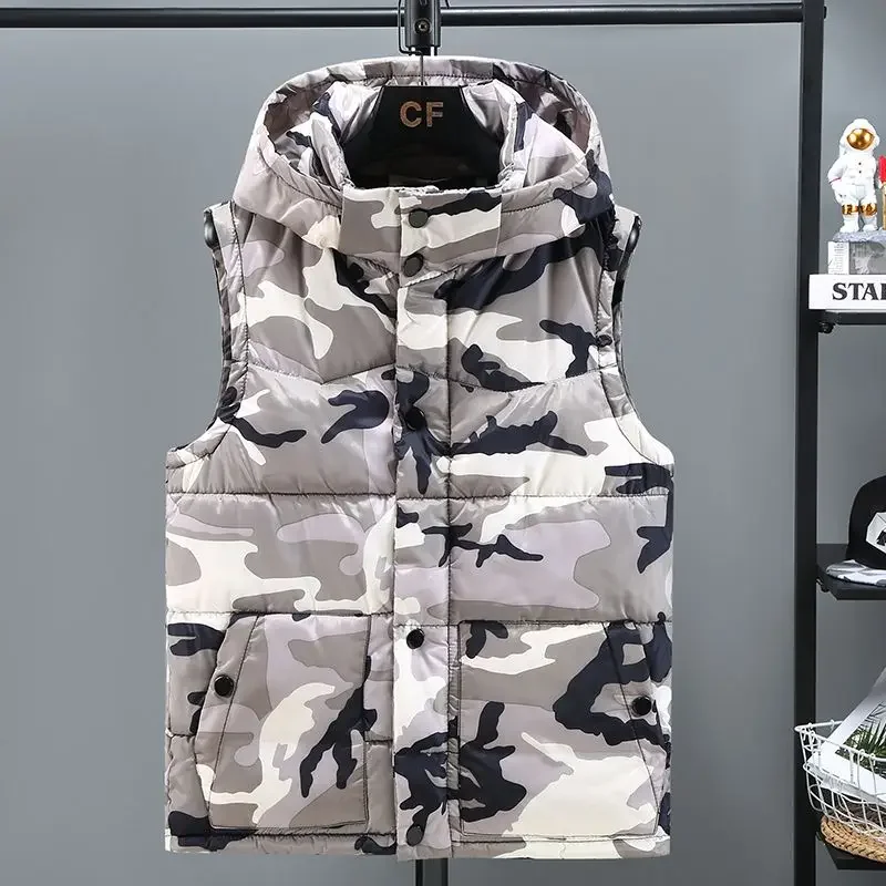 Camouflage Down Vest Detail