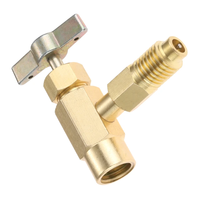 3 stücke Messing Kältemittel Flasche Adapter Set Für R134A 1/4 SAE