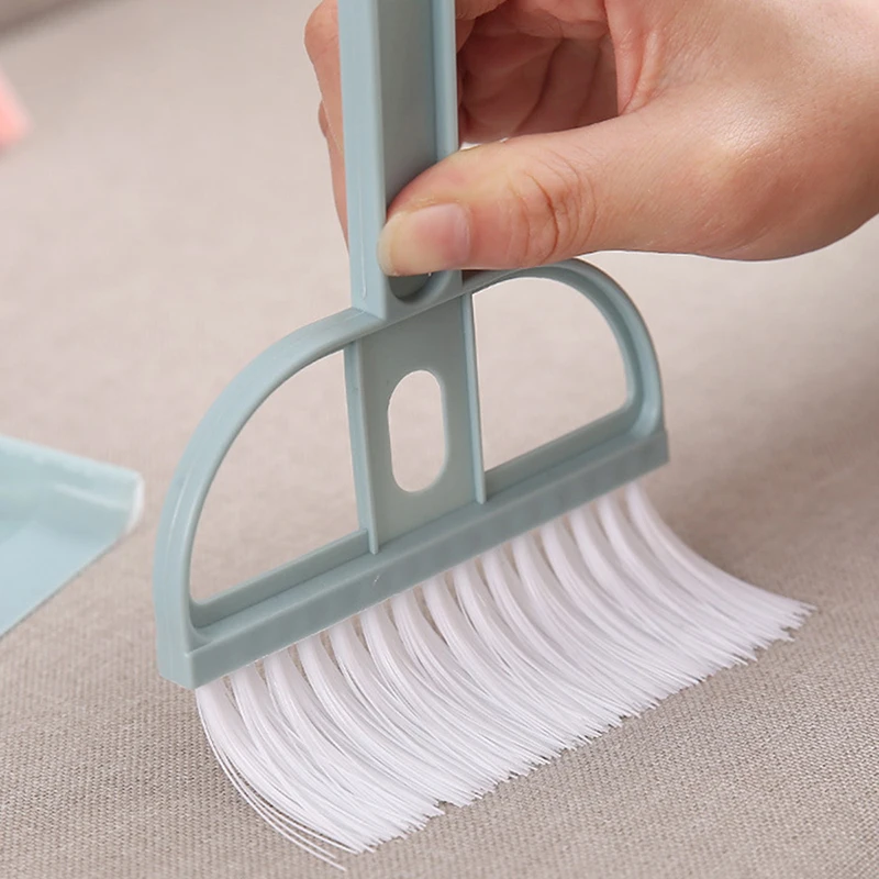 BOOTEELY Ein Anzug mit kleinen Mini-Besen auf dem Schreibtisch, Haustiere, Zuhause, Tastaturbürste, Kunststoff-Schaufelbürste, Haustierreinigung, hängende Aufbewahrung ﻿ – Detail 7