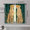 2pcs, Curtain Cloth 2D print Two lions in one Versatile 100% Polyester (without rod) Decorations Inside for Bedroom Living Room 3