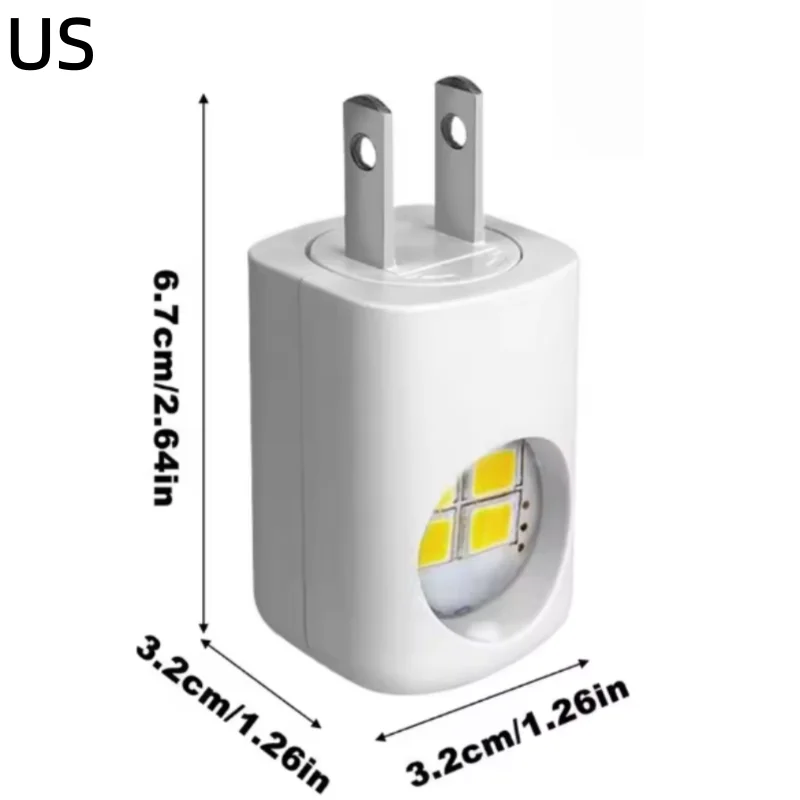 AITHEA LED Plug-in Night Light Dusk to Dawn Sensor Light Sensing Wall Lamp for Bedroom Bathroom Hallway AC110-230V EU US Plug