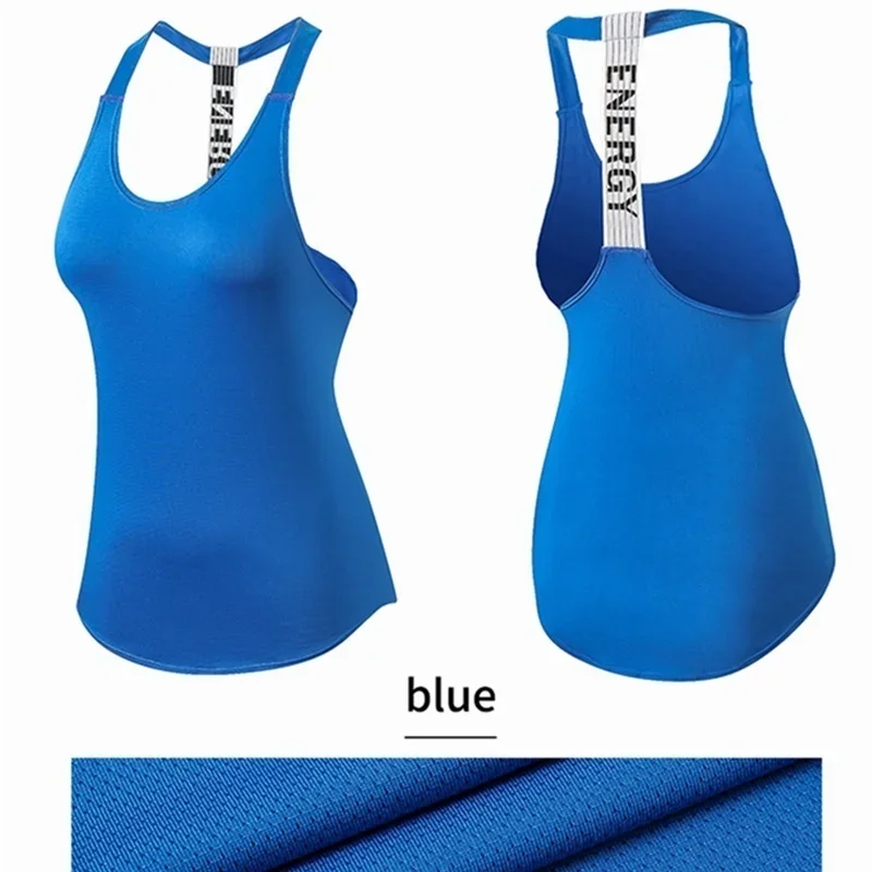 Yoga Top Yoga Shirt Sports Shirt Women Gym Tops Sleeveless Yoga Top Women Fitness Shirt Gym Vest Running Workout Sports Tops Letter Backless
