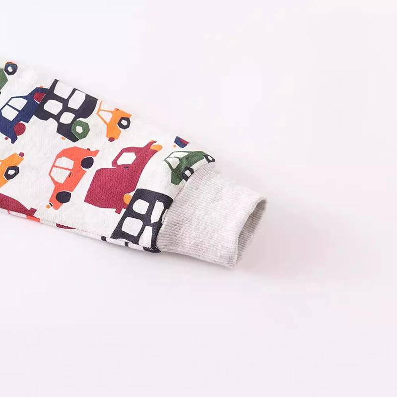 Autumn New Tops Kids Clothes Baby Boys Children's Clothing 2025 Spring Cartoon Vehicles Infants Sweatshirts Hoodie