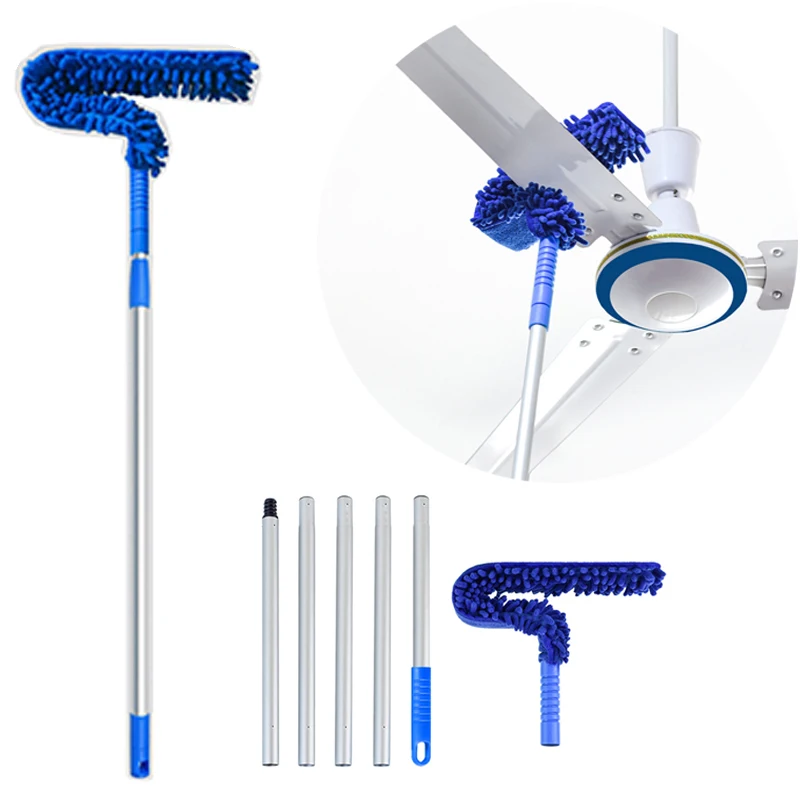 Ceiling Fan Duster Microfiber Duster Brush Microfiber Dust Brush Telescopic Dust Brush Telescopic Dust Remover High Reach Dusting Kit Ceiling Fan Blade Cleaner Flexible Cobweb Duster Removable Washable Brush