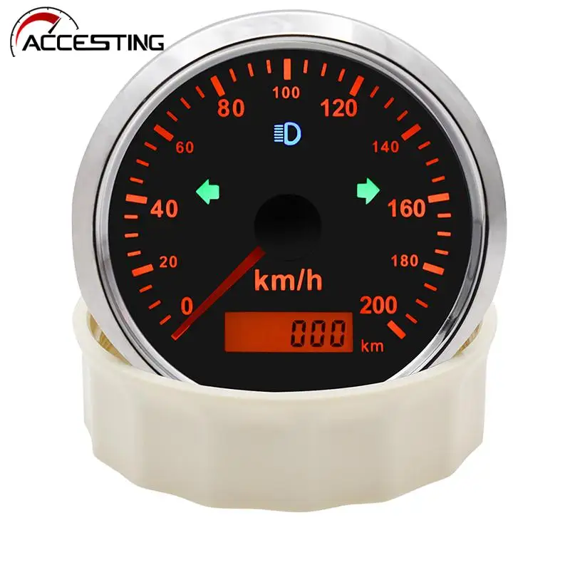 85mm Gps Speedometer Odometer 200km/h Gps Speed Gauge For Car Snowmobile Motorcycle Mileage