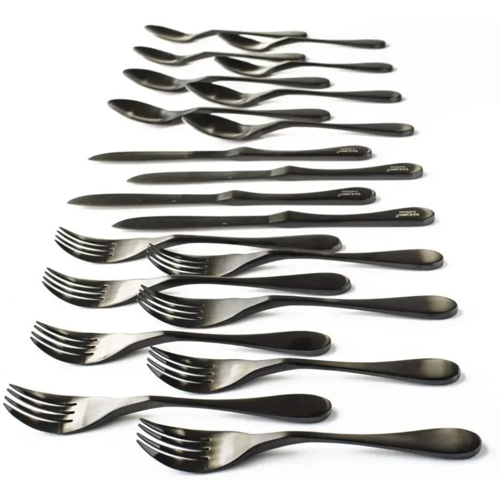 

Coated Stainless 20-Piece Set French Tableware Dinnerware Sets Utensils for Kitchen Cutlery Spoons Fork Complete Steel Spoon Bar