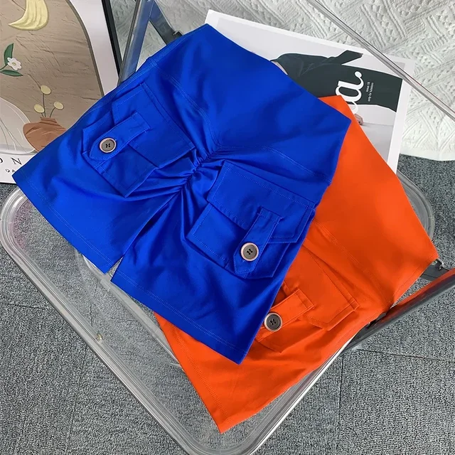 Nude High Waist Peach Butt Sport With Pocket Yoga Shorts Leggings Quick Drying Gym Training Cycling Outdoor sports Shorts