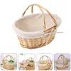 Gift Flower Girl Basket For Kids Woven Wicker Flower Picnic Gift Flower Girl Basket For Kidss Storage Wedding Girl Willow 5