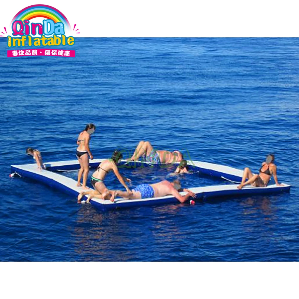 

Foldable Inflatable Yacht Floating Ocean Sea Swimming Pool With Anti Jellyfish Net