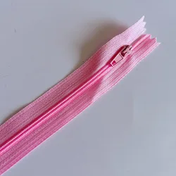 20 - Piece Set of 20cm Nylon Coil Zippers - 15 Vibrant Colors for Sewing and Craft Projects (Pink)