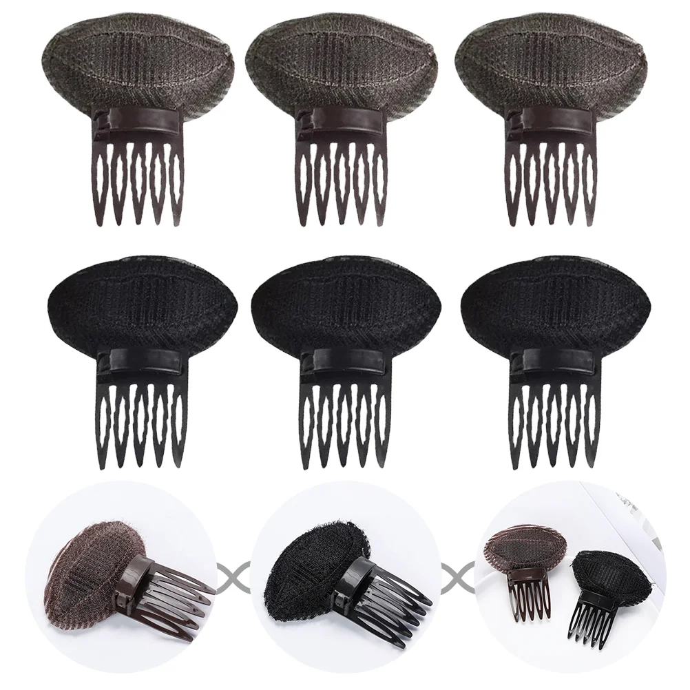 

6 Pcs Sponge Clip Bangs Pad Hair Volume Clips for Roots Styling Plastic Abs Bump up Comb