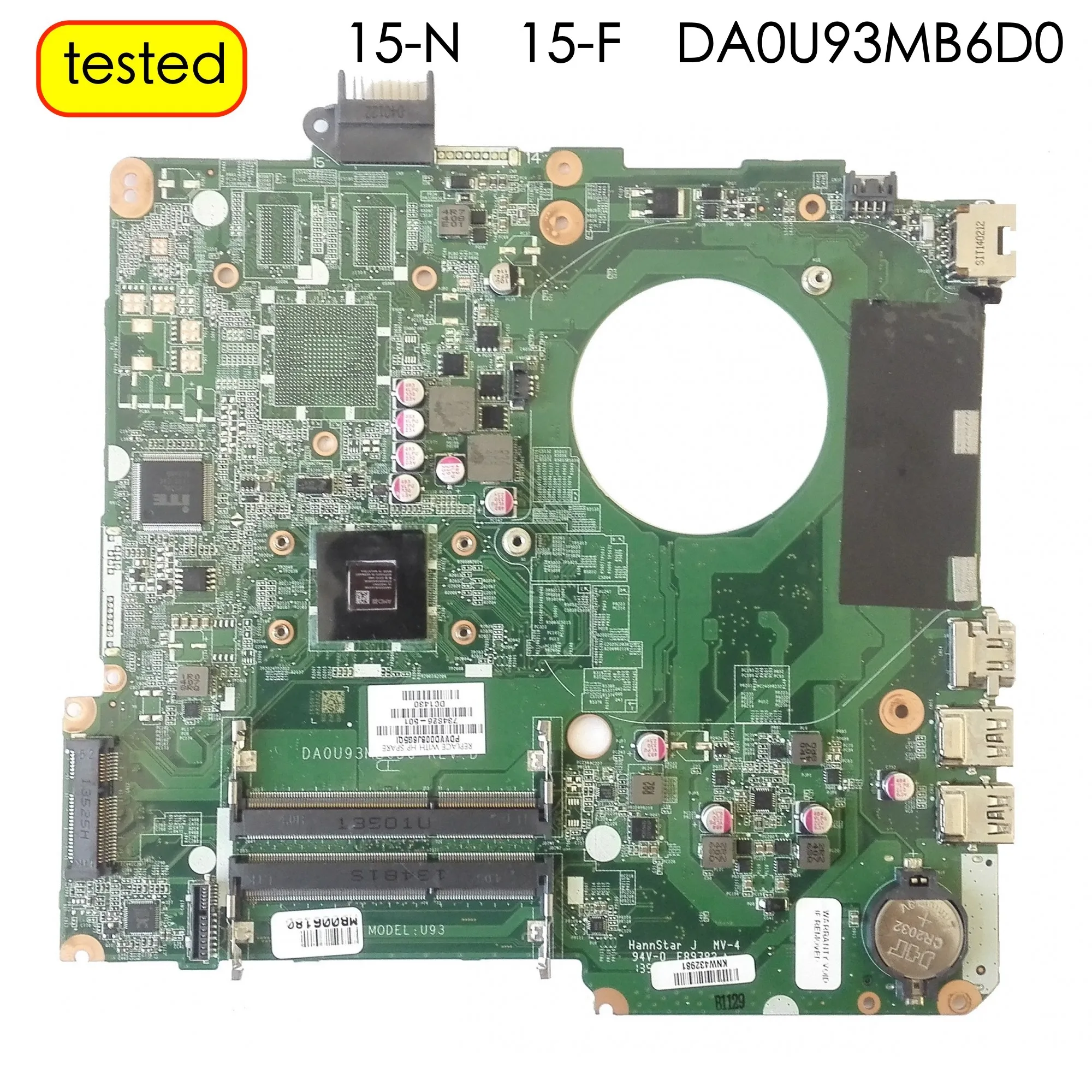 

For HP Pavilion 15-F 15-F240CA 15-N Laptop motherboard DA0U93MB6D0 776783-501 776783-001